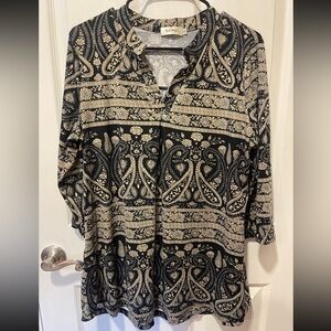 Bepei Women's Paisley Blouse Size XL